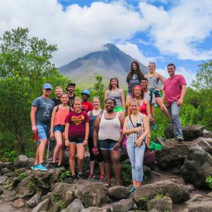 Group Spanish program in Costa Rica traveling around Arenal Volcano